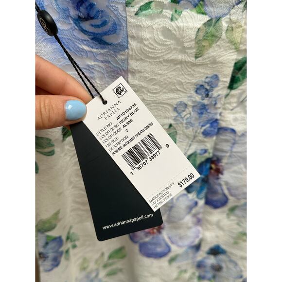 NEW NWT Adrianna Papell Printed Jacquard Sheath Mini Dress size 2 - Picture 6 of 7
